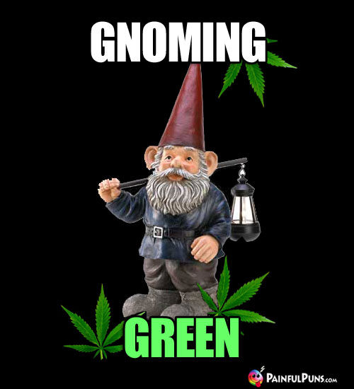 Pot Pun: Gnoming Green