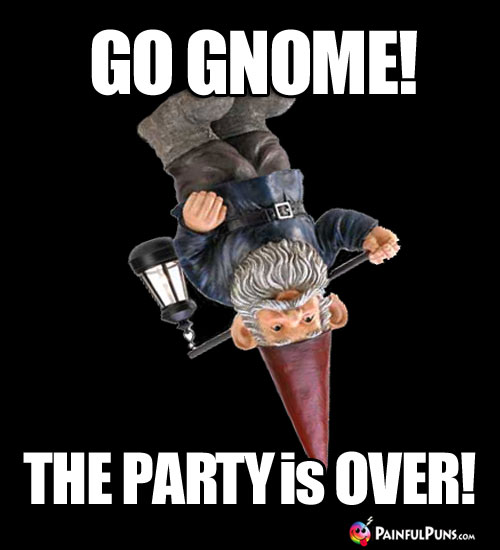 Go Gnome! The Party is Over!